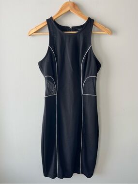 NWT Guess Black Mini Dress with Side Mesh Cutouts Size Small -Going Out BodyCon